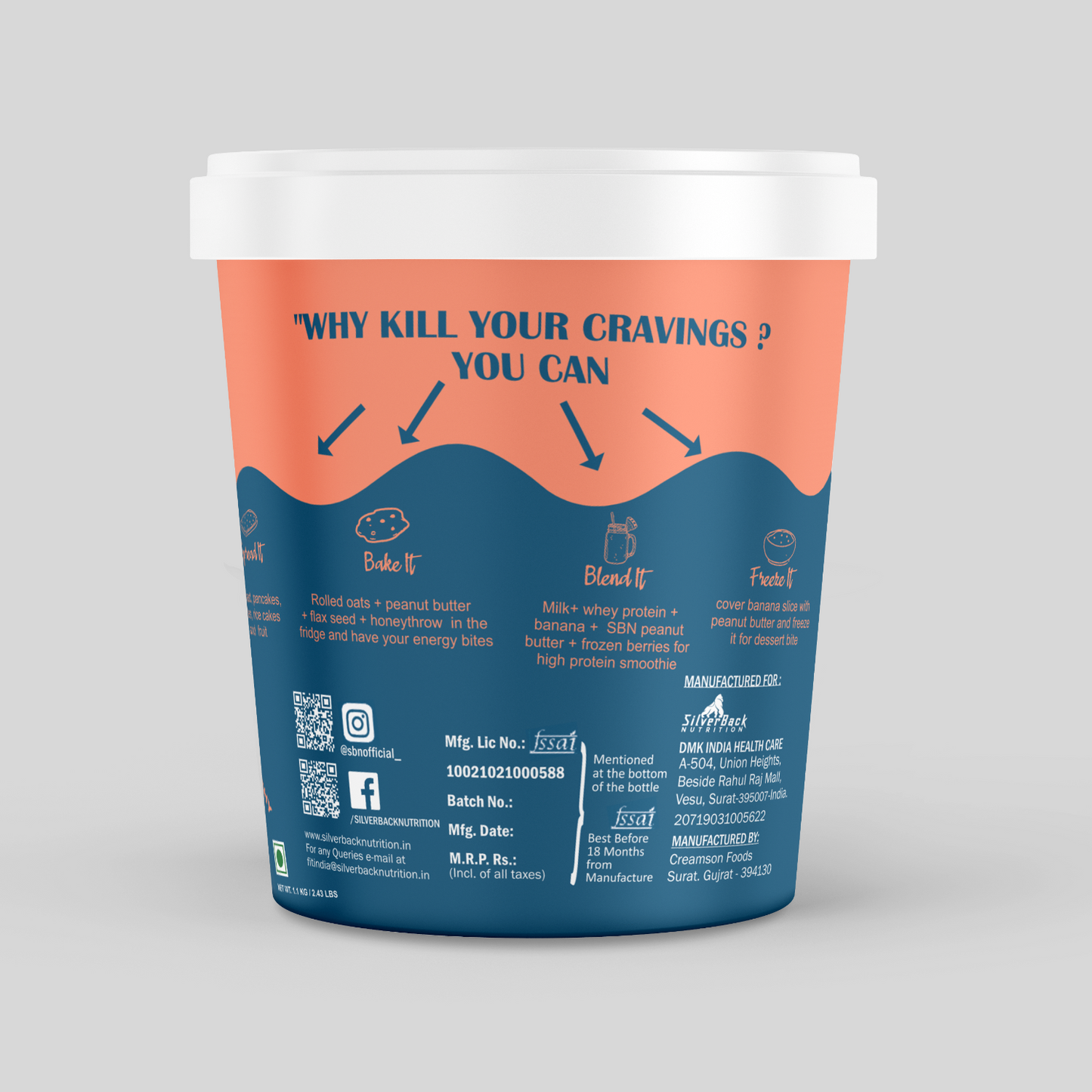 chocolate peanut butter back - SilverBack Nutrition