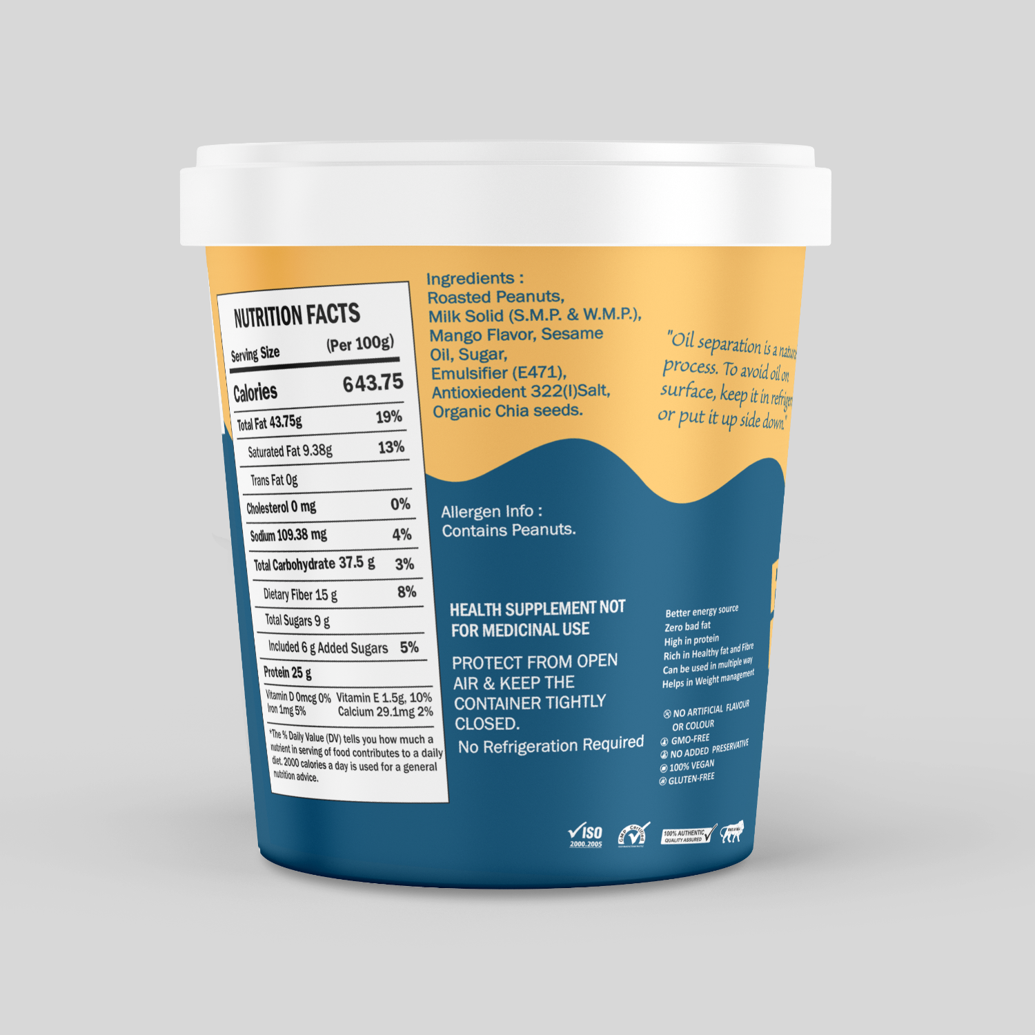 mango peanut butter - SilverBack Nutrition