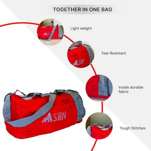 Silverback Gym Bag | Sports Duffle  Bag| With Separate Shoes Compartment