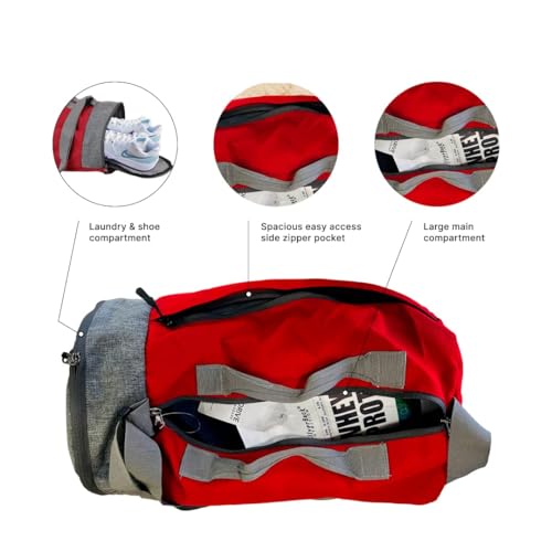 Silverback Gym Bag | Sports Duffle  Bag| With Separate Shoes Compartment