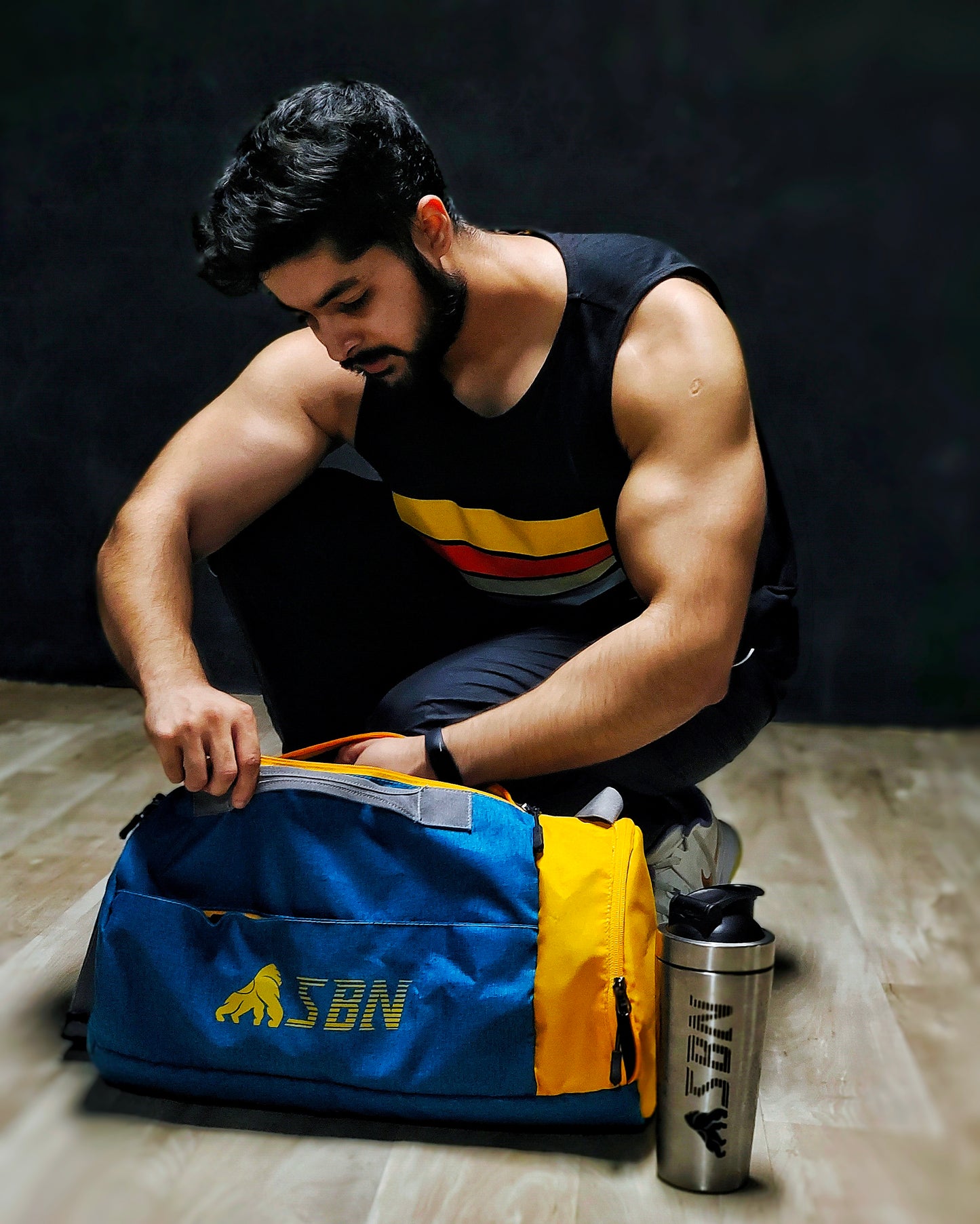 Silverback Gym Bag | Sports Duffle  Bag| With Separate Shoes Compartment