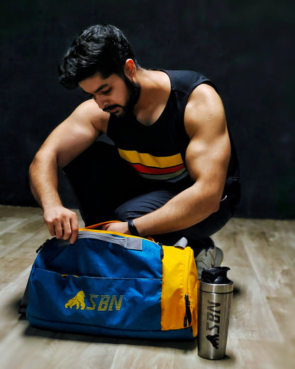 Silverback Gym Bag | Sports Duffle  Bag| With Separate Shoes Compartment