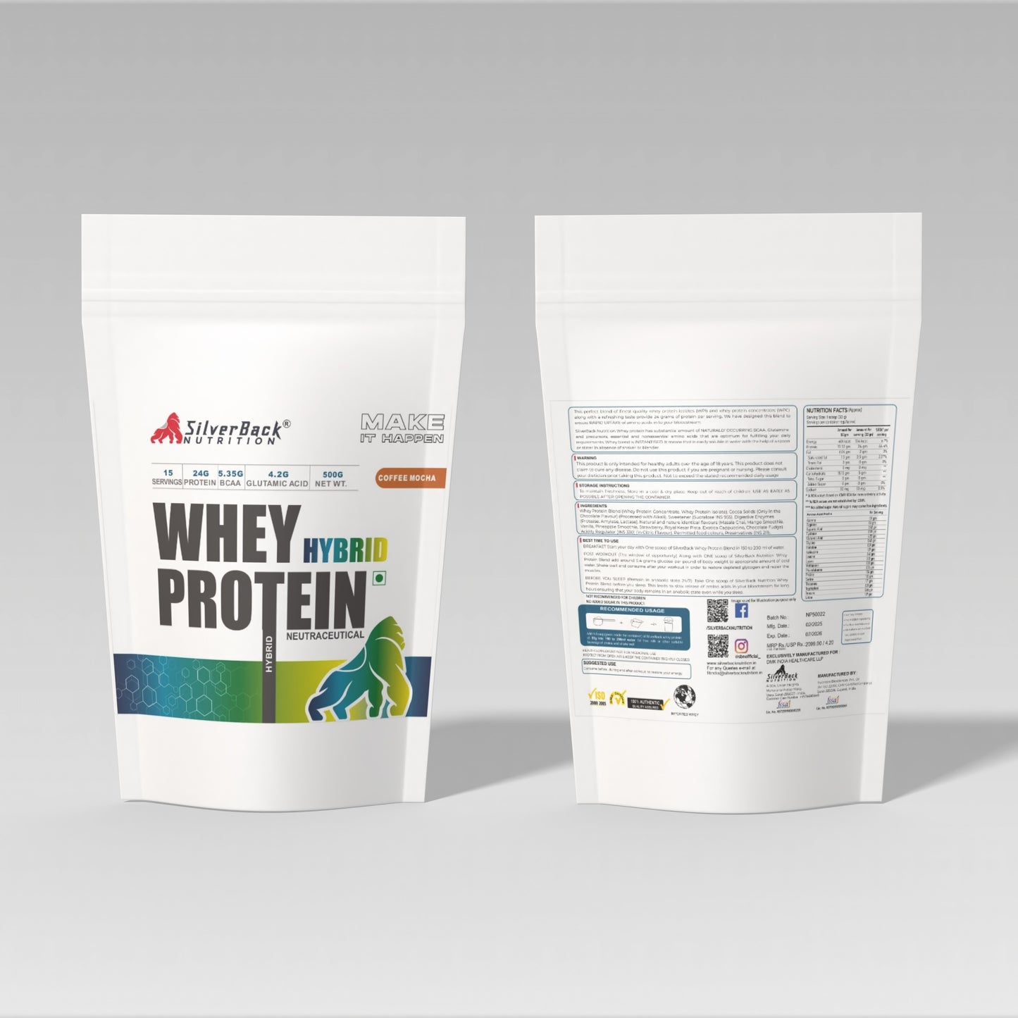 Whey Protein Hybrid 250 GM | 24 G Protein per Scoop