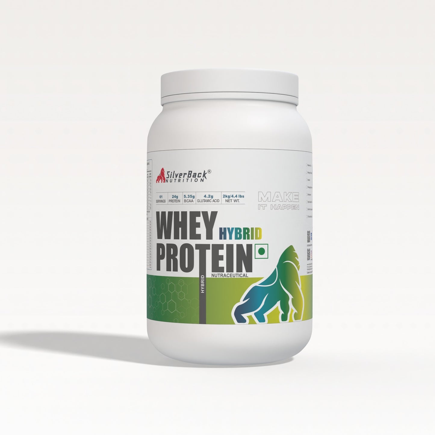 Silverback Muscle Gain Power Combo |Whey Protein 1.82 lbs + Creatine 100 gm + Omega-3 (30 tablet)|