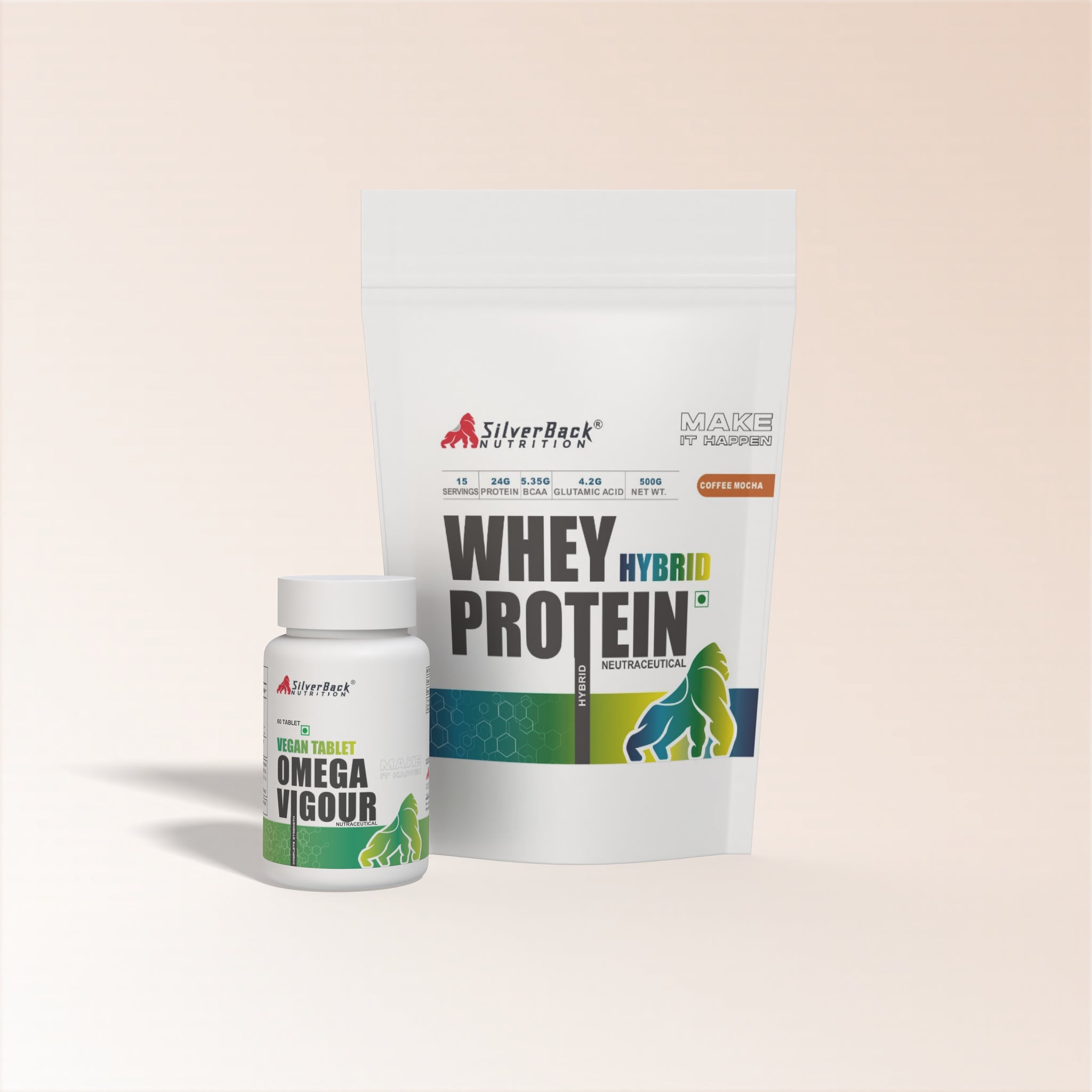 Vegan Omega 3 Tablets & And whey protein Hybrid Combo