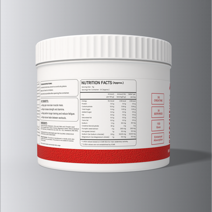 Silverback Nutrition Creatine Powder 150g | With Electrolytes, Fenugreek & Pumpkin Seed Extract | Faster Absorption, Muscle Strength & Recovery