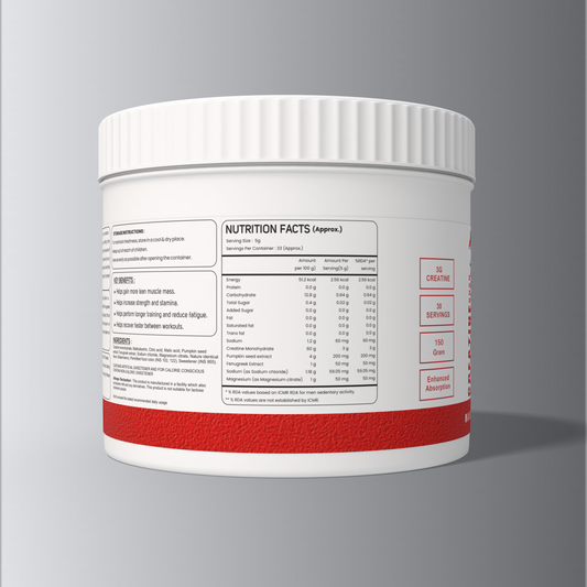 ilverback Nutrition Creatine Powder 150g | With Electrolytes, Fenugreek & Pumpkin Seed Extract | Faster Absorption, Muscle Strength & Recovery