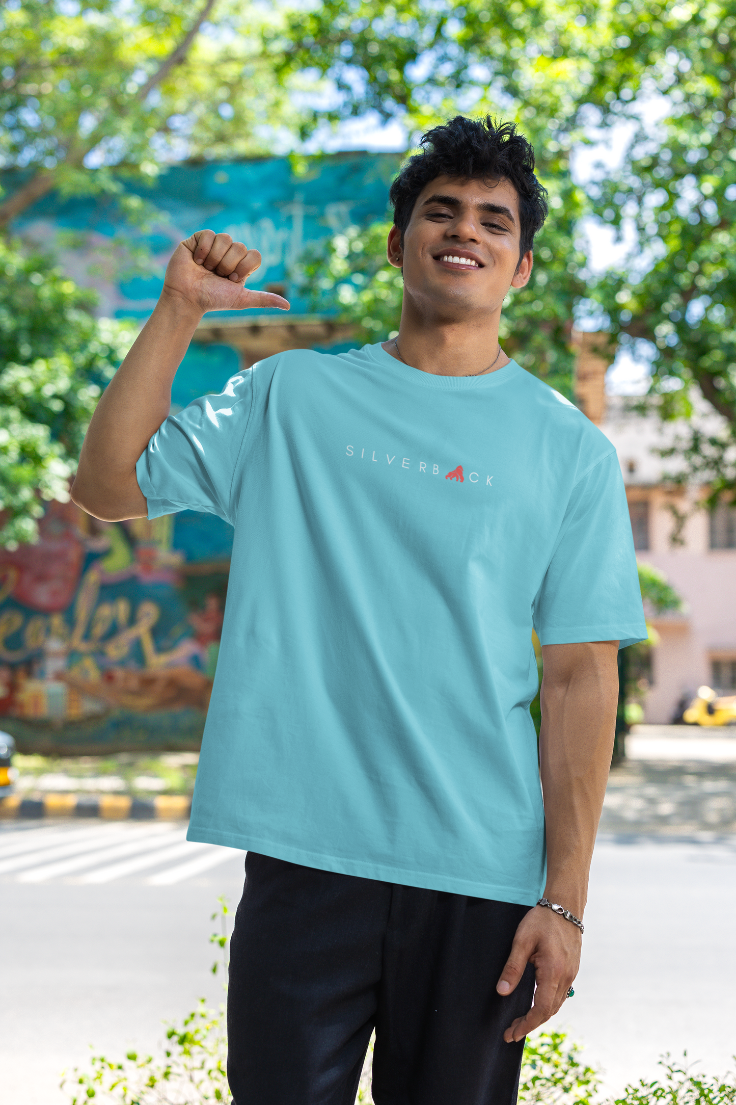 Silverback Oversized Men Cotton T Shirt