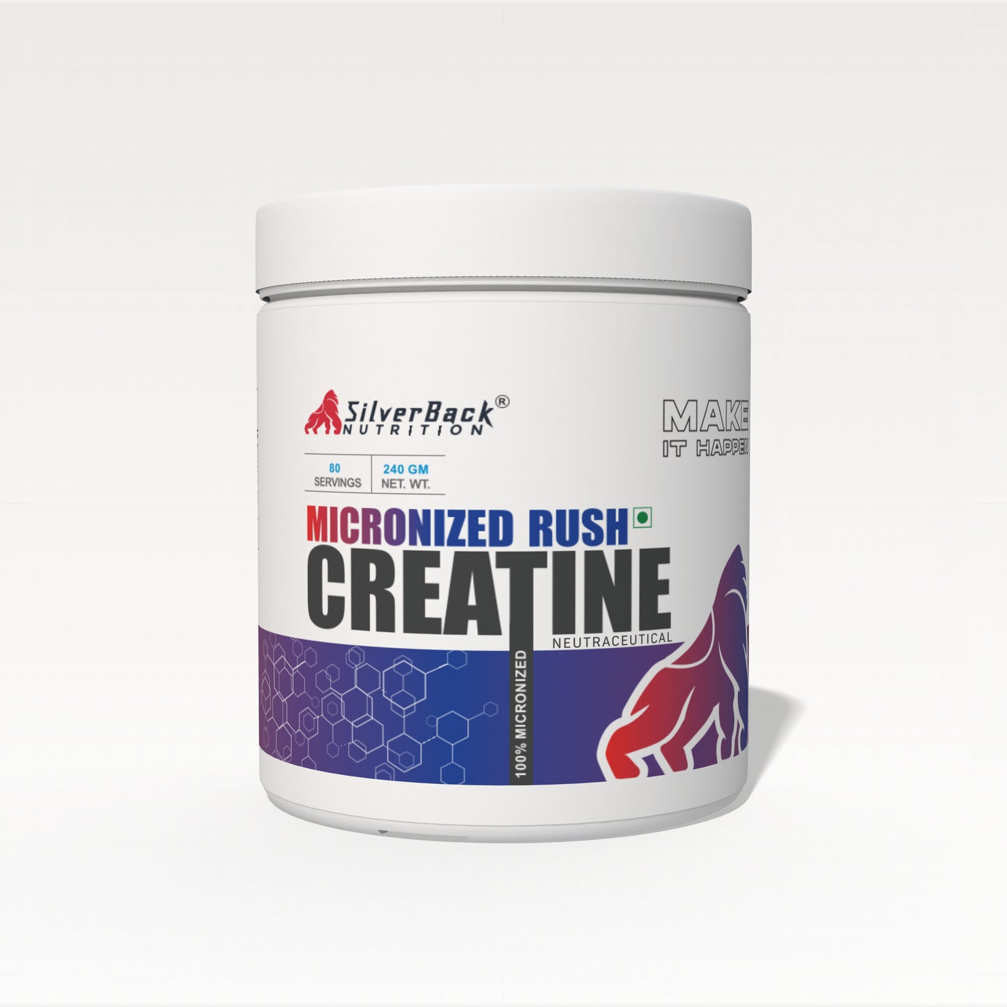 Silverback Muscle Gain Power Combo |Whey Protein 1.82 lbs + Creatine 100 gm + Omega-3 (30 tablet)|