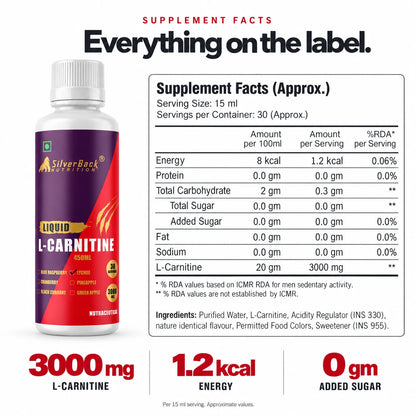 Liquid L-Carnitine supplement facts