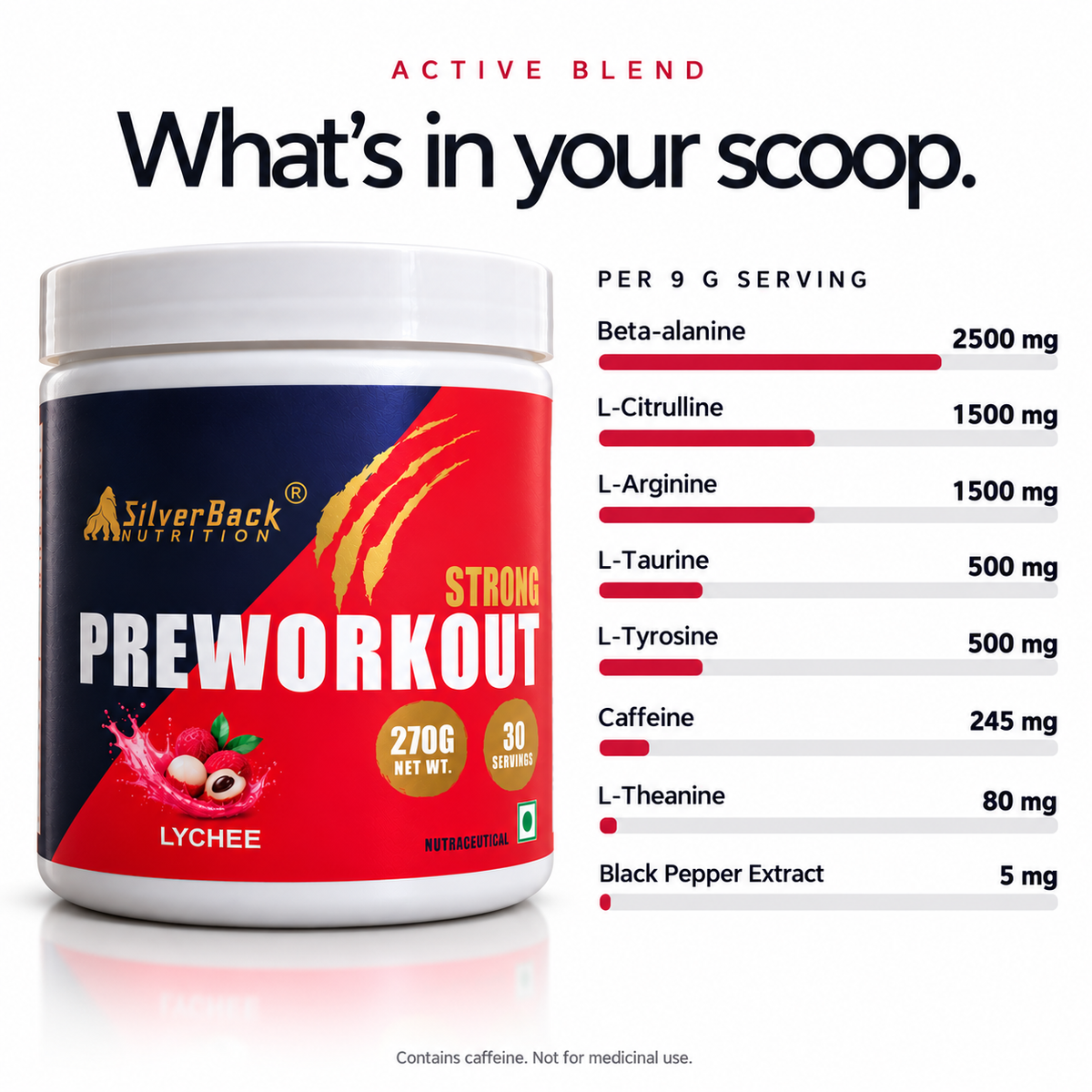 Pre Workout Powder Strong active blend