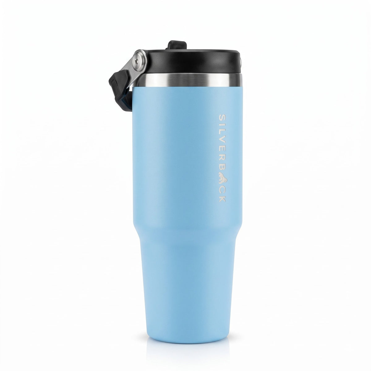 SilverBack 900 ml tumbler in Sky Blue, side view