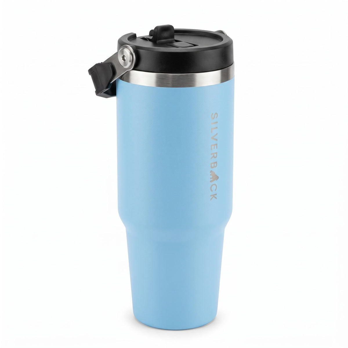 SilverBack 900 ml tumbler in Sky Blue, three-quarter view