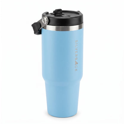 SilverBack 900 ml tumbler in Sky Blue, three-quarter view