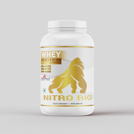 whey protein hybrid powder nitro rig 2kg - SilverBack Nutrition